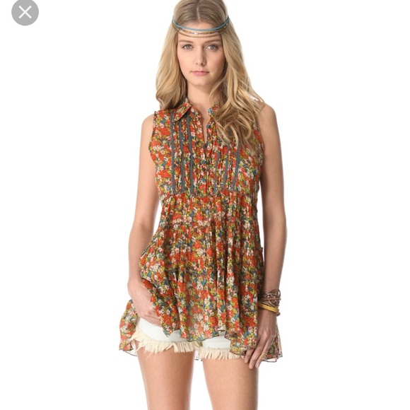 Free People Tops - Free People Floral tunic